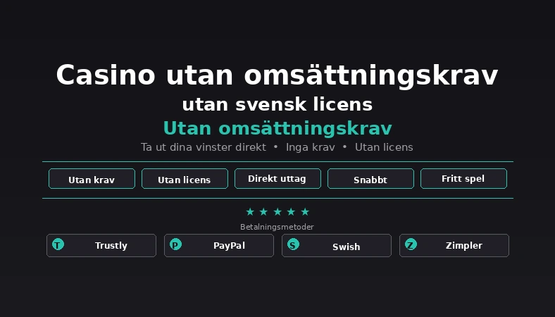 casino omsattningskrav